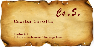 Csorba Sarolta névjegykártya