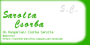 sarolta csorba business card